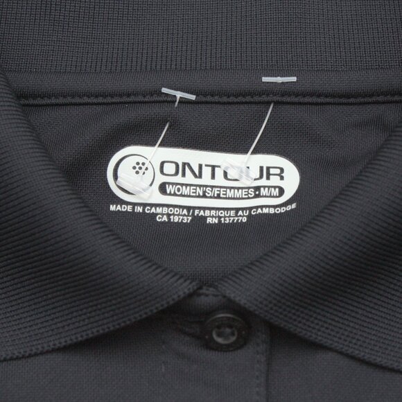 OnTour Womens Short Sleeve Collared Golf Shirt Medium Dark Navy Blue NWT - Picture 5 of 10